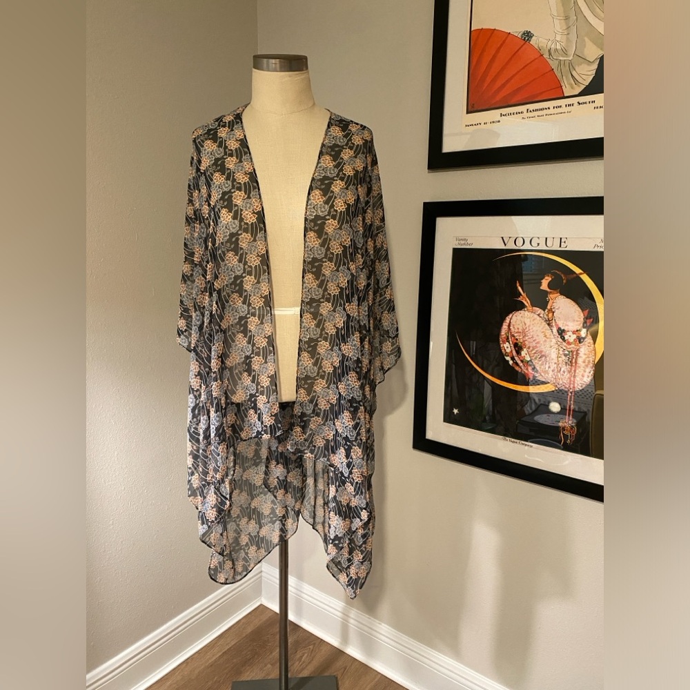 100% Silk Floral Kimono